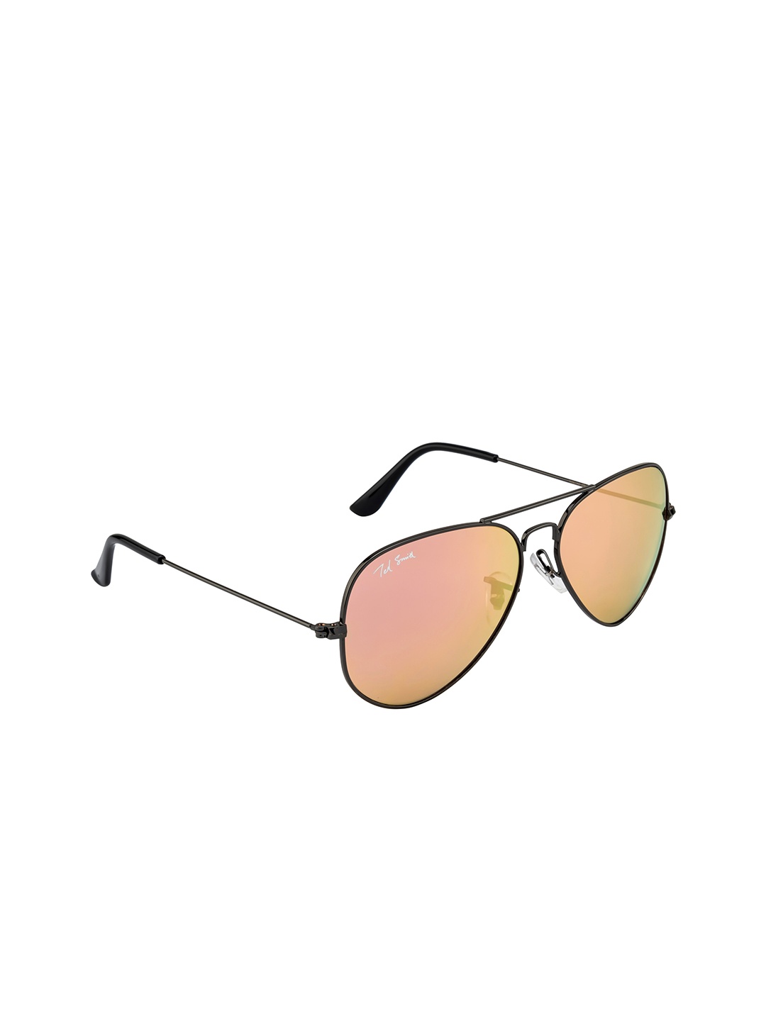 

Ted Smith Unisex Pink Lens & Gunmetal-Toned Aviator Sunglasses - AVIMAST_C24