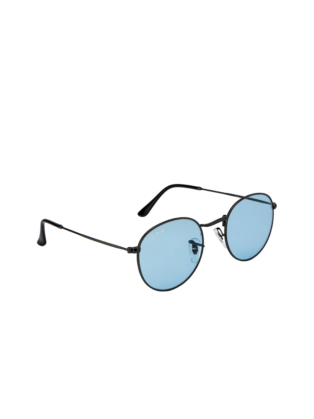 

Ted Smith Unisex Blue Lens & Gunmetal-Toned Round Sunglasses MOON_C1