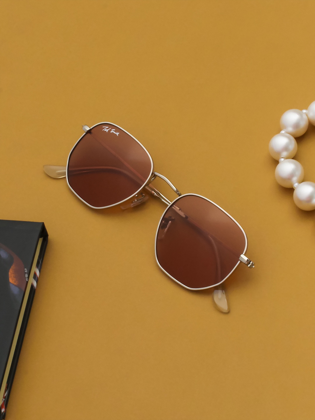 

Ted Smith Unisex Pink Lens & Silver-Toned Other Sunglasses HEXON_C1