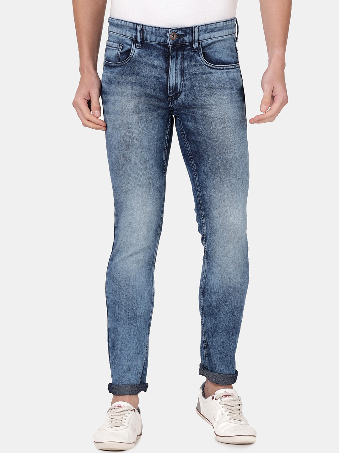 

Llak Jeans Men Blue Skinny Fit Heavy Fade Stretchable Jeans