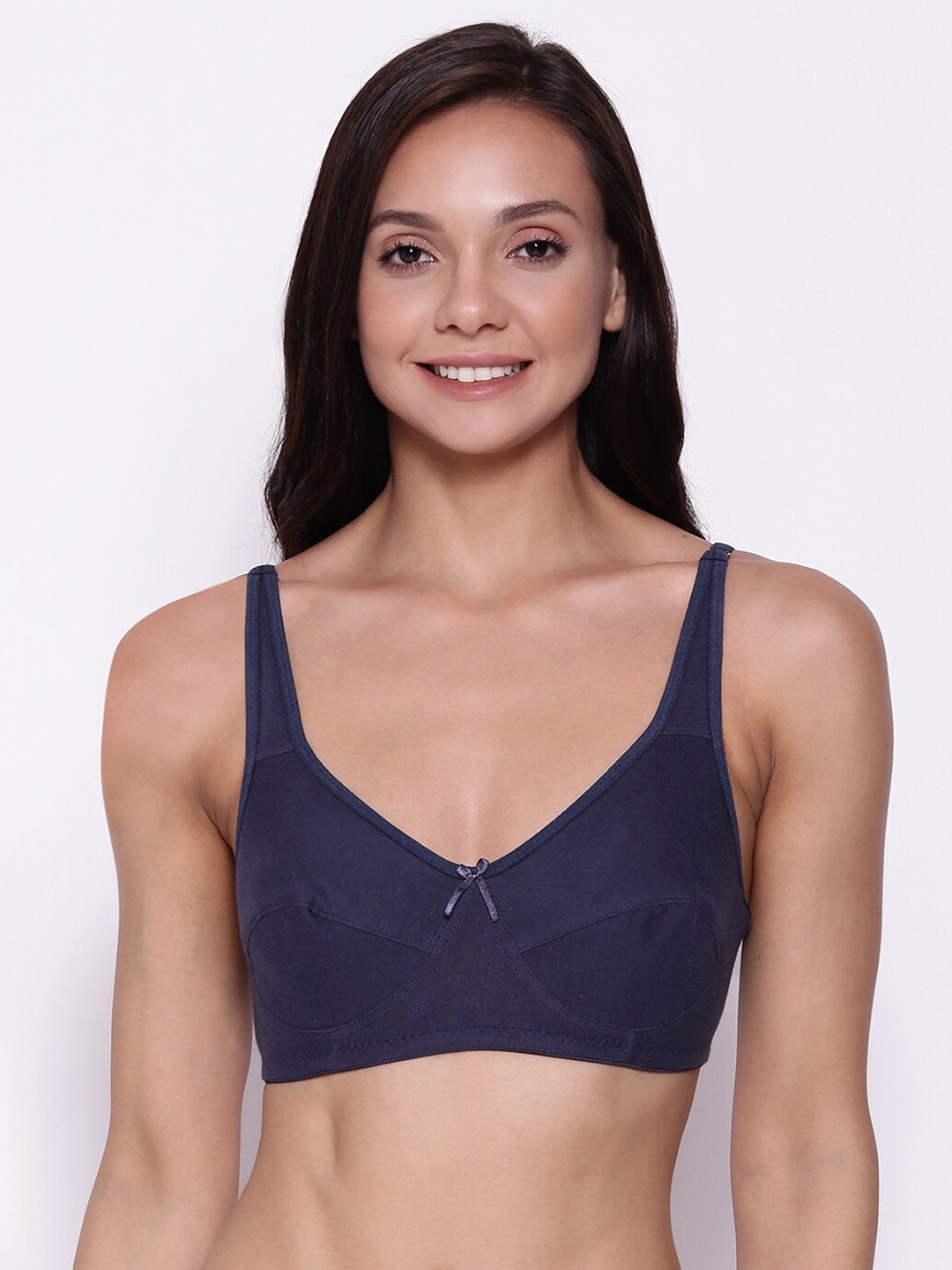 

Clovia Navy Blue Everyday Bra Half Coverage BR0955A0832B