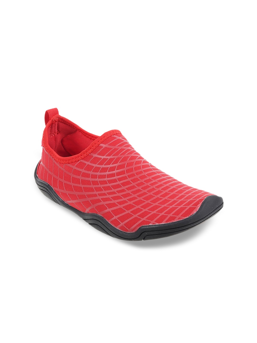 

Metro Women Maroon Textured Slip-On Sneakers