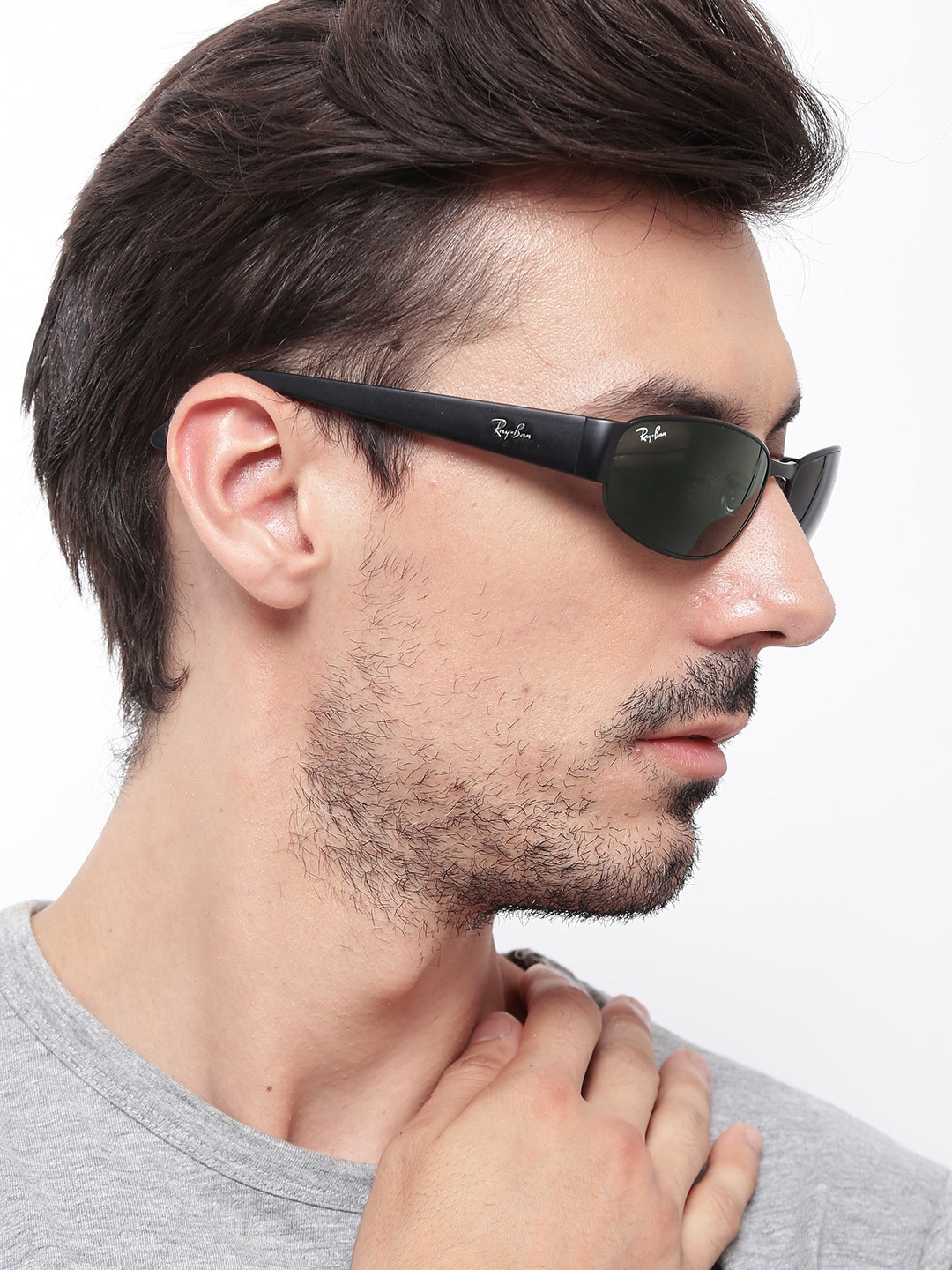 

Ray-Ban Men Rectangular Sunglasses 0RB3141I00660-6, Green