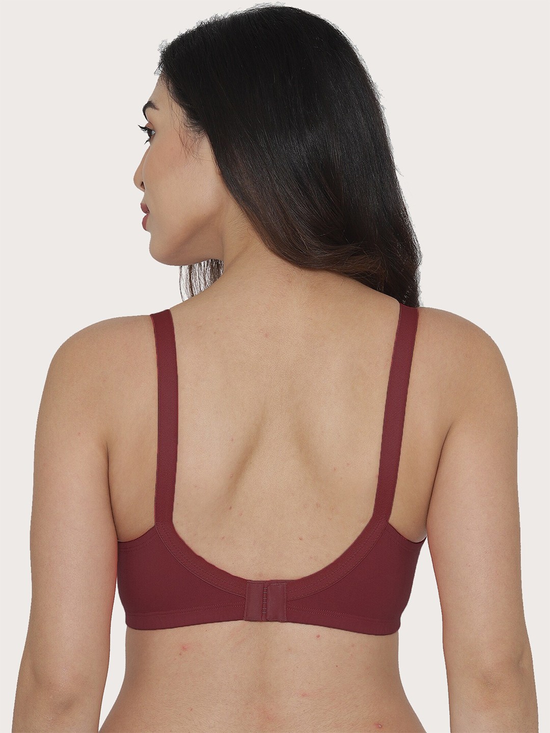 

MAASHIE Maroon Full Coverage Floral Everyday Bra
