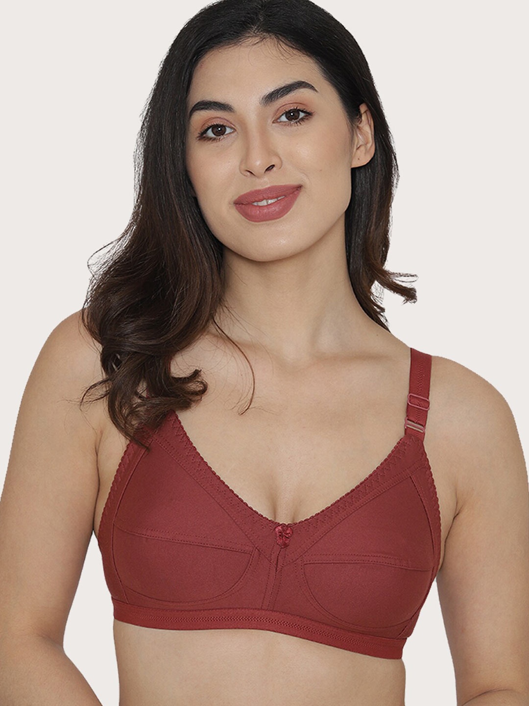 

MAASHIE Maroon T-shirt Bra Full Coverage 5001_WINE