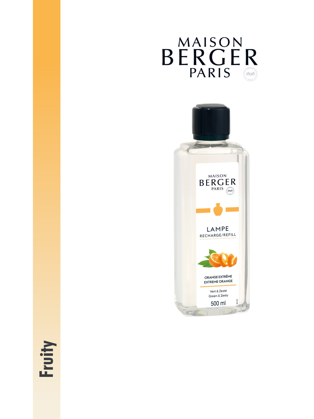 

MAISON BERGER Extreme Orange Perfume Refill 500 ml, Transparent