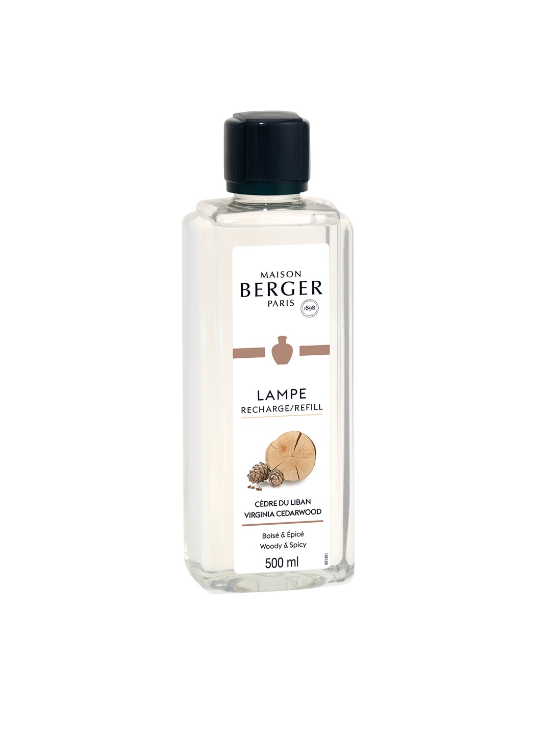 

MAISON BERGER Virginia Cedarwood Perfume Refill 500 ml, Transparent