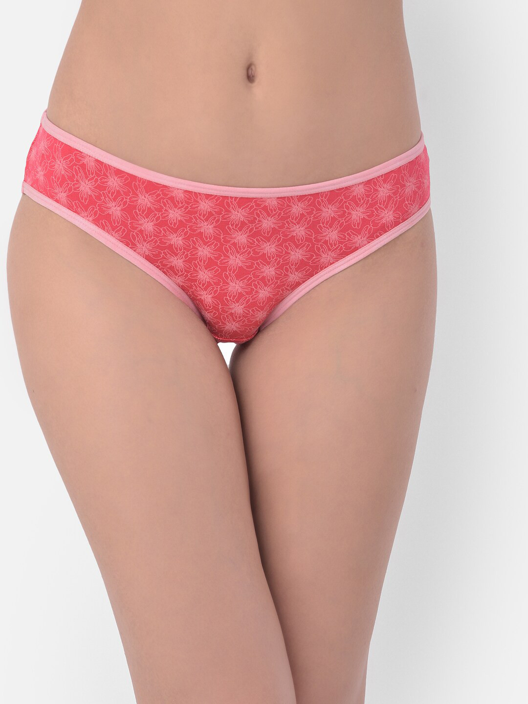 

Clovia Women Pink Printed Cotton Bikini Briefs-PN2519L143XL