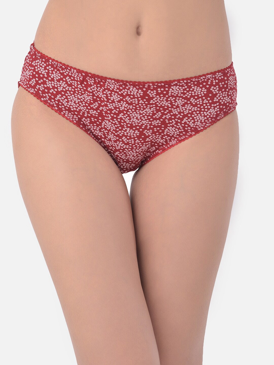 

Clovia Women Red & White Printed Cotton Briefs-PN3465G042XL