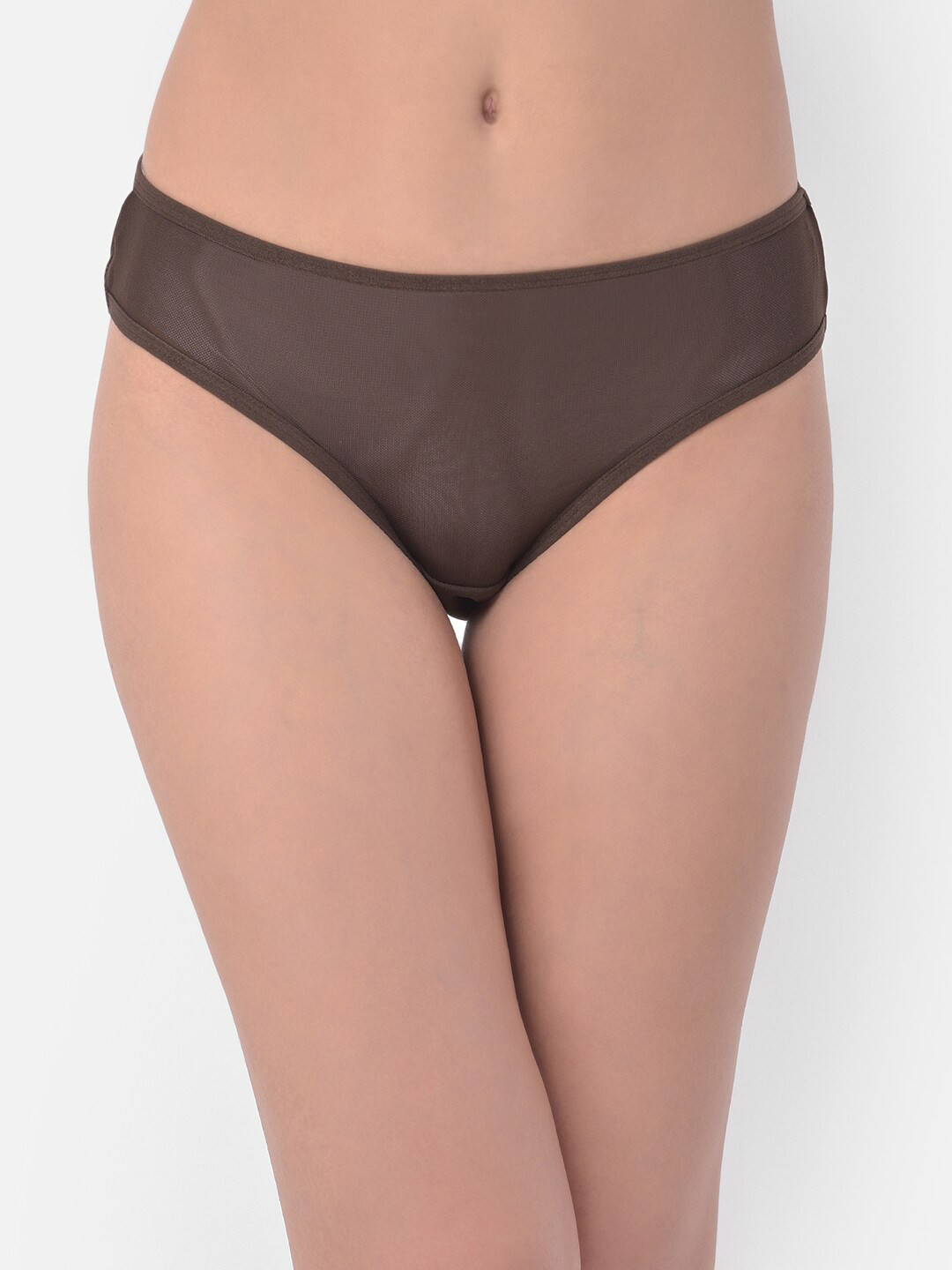 

Clovia Women Brown Low Waist Sheer Solid Bikini Briefs