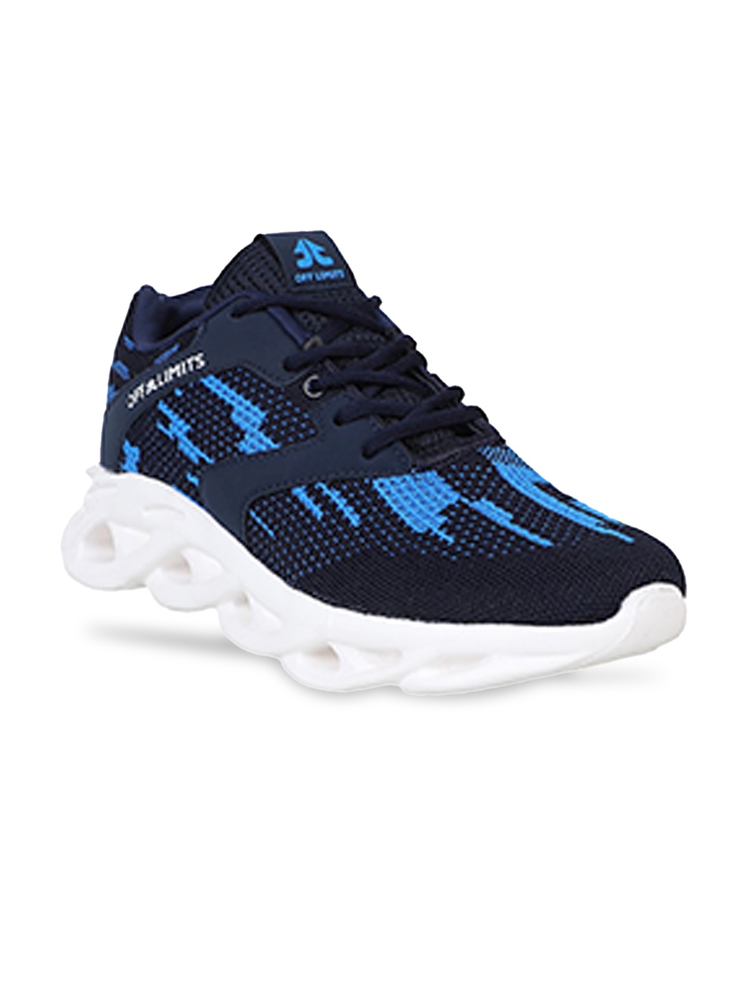 

OFF LIMITS Men Navy Blue Mesh Running Non-Marking Shoes