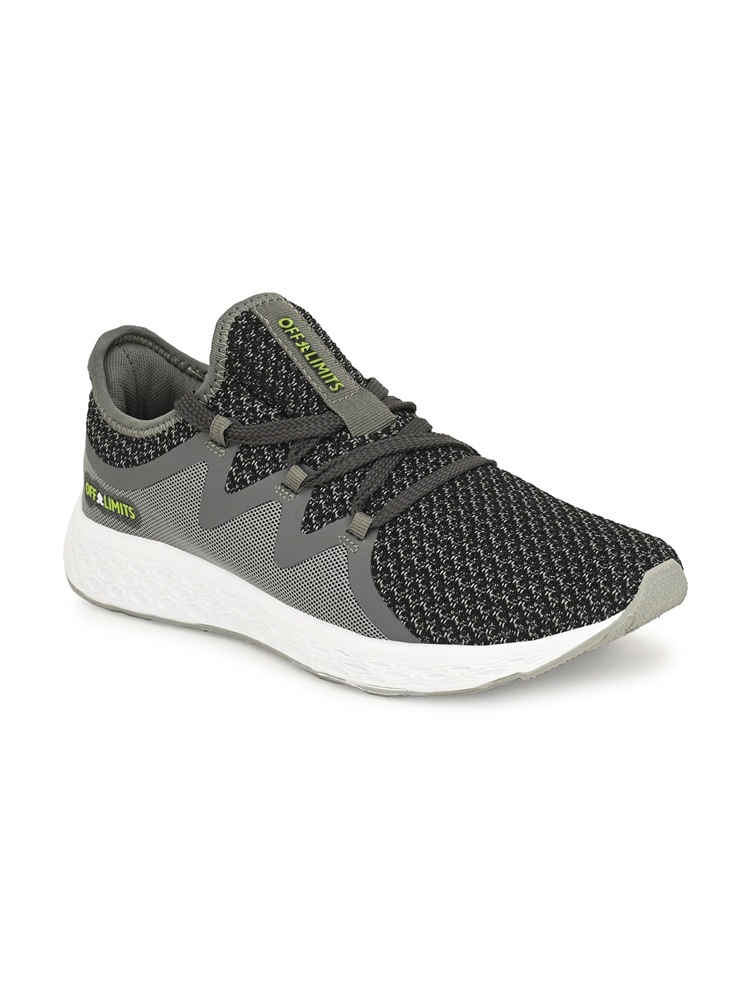 

OFF LIMITS Men Grey Mesh Running Non-Marking Shoes