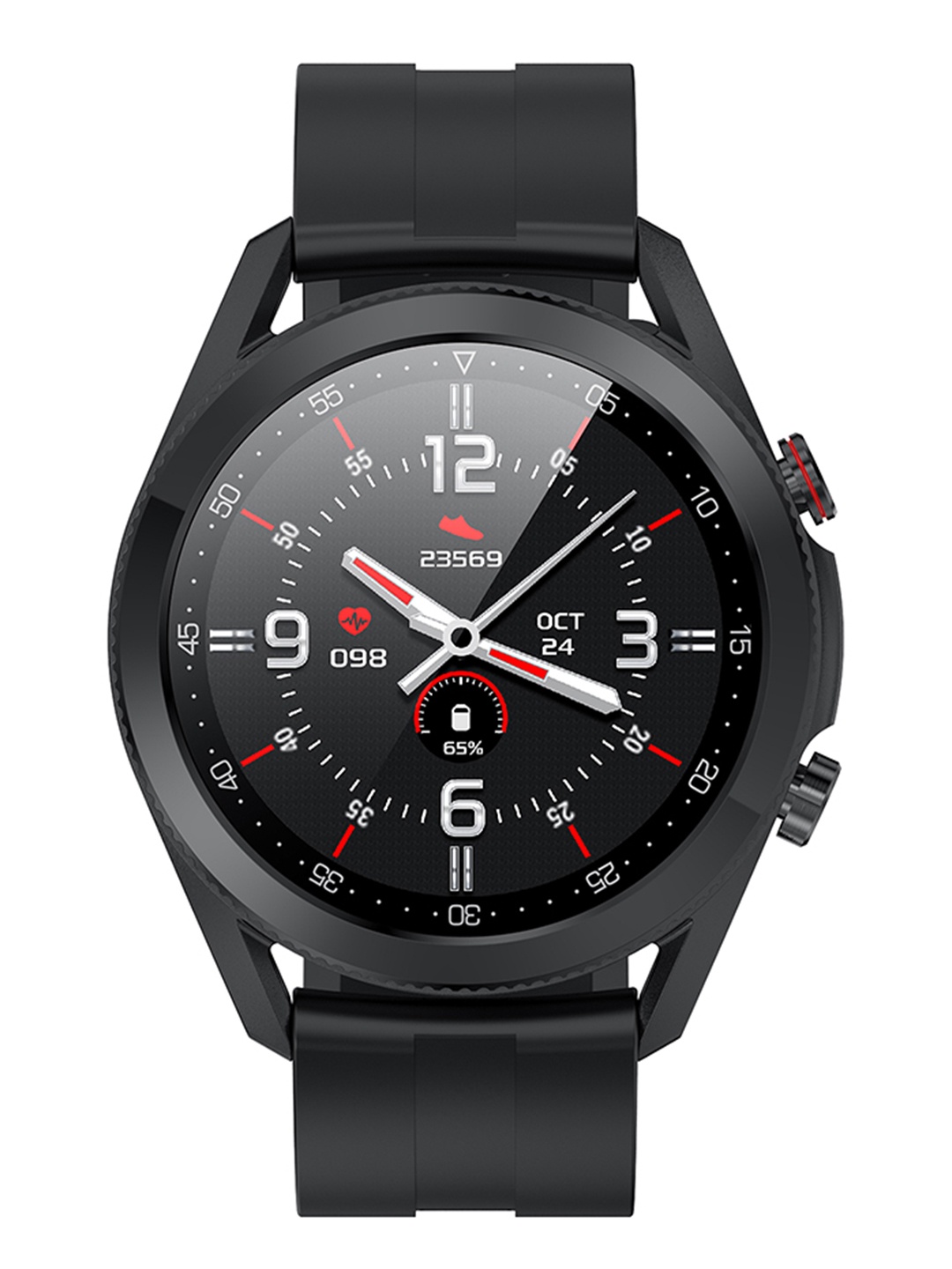 

French Connection Unisex Black Solid Bluetooth Connected Touch Watch L19-C