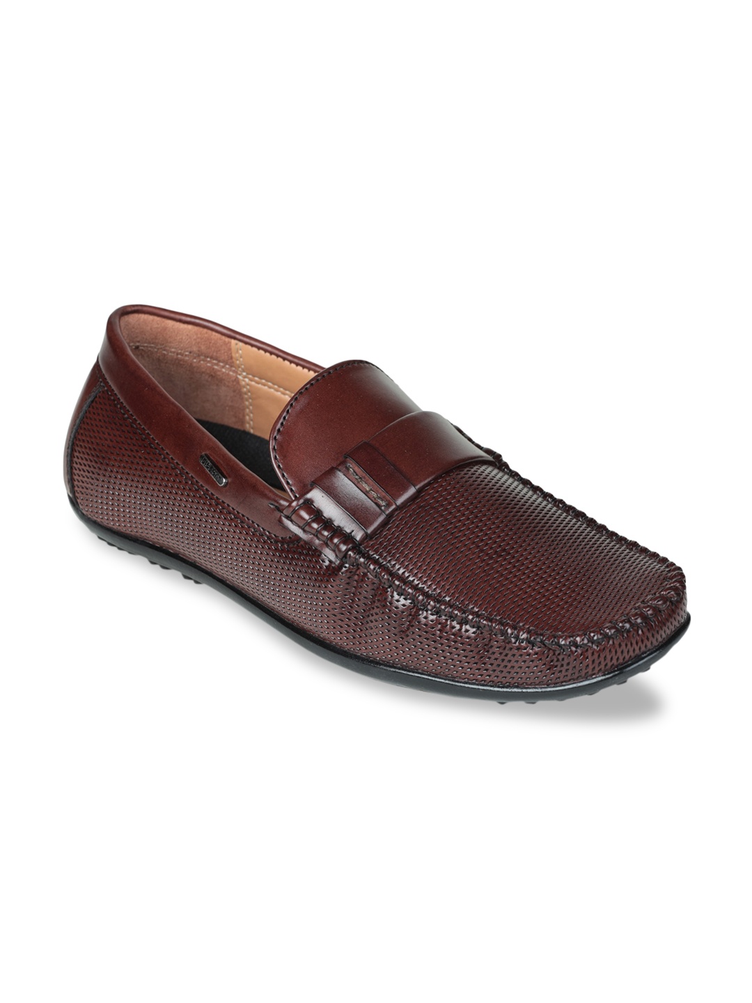 

Liberty Men Brown Textured Loafers