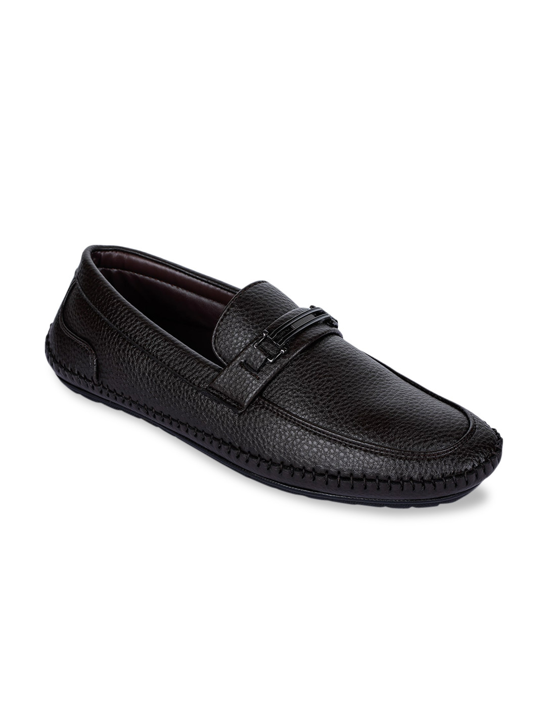 

Liberty Men Brown Textured Loafers