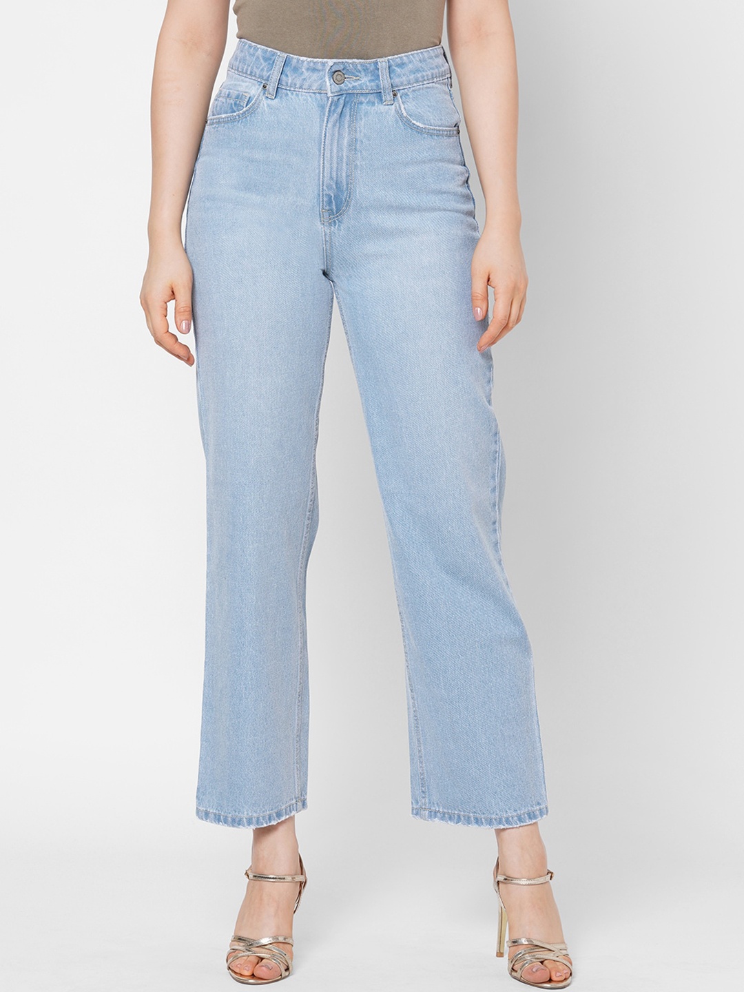 

TARAMA Women Blue Straight Fit High-Rise Jeans