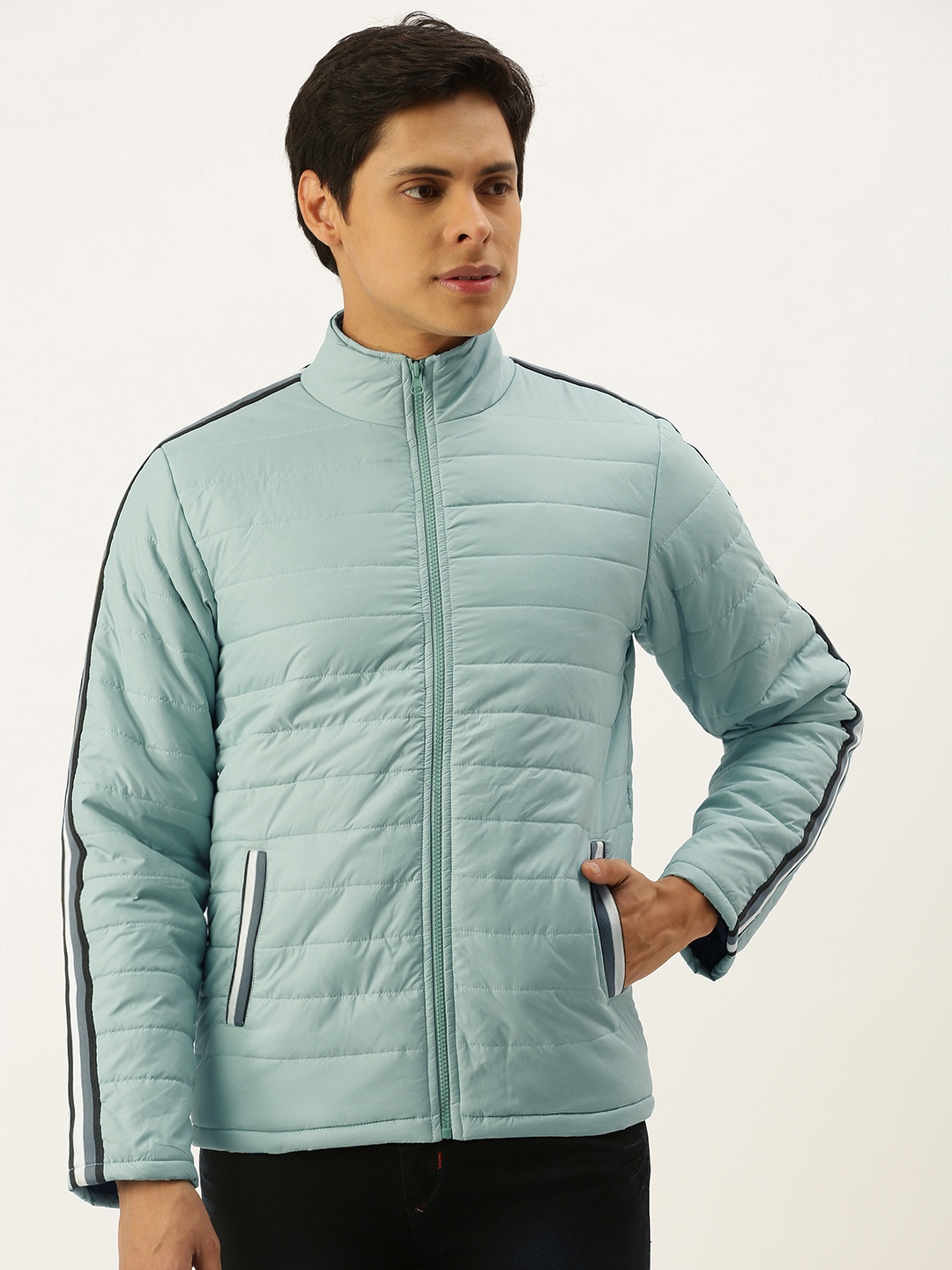 

Campus Sutra Men Sea Green Windcheater Padded Jacket