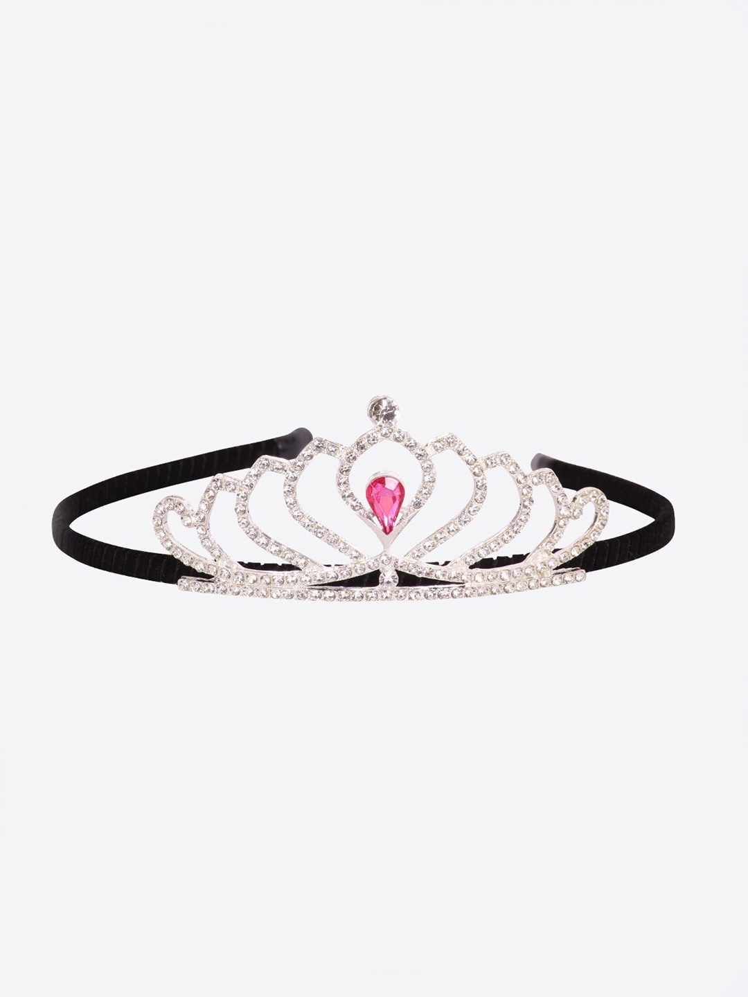 

CUTECUMBER Girls Black & Silver-Toned Hairband