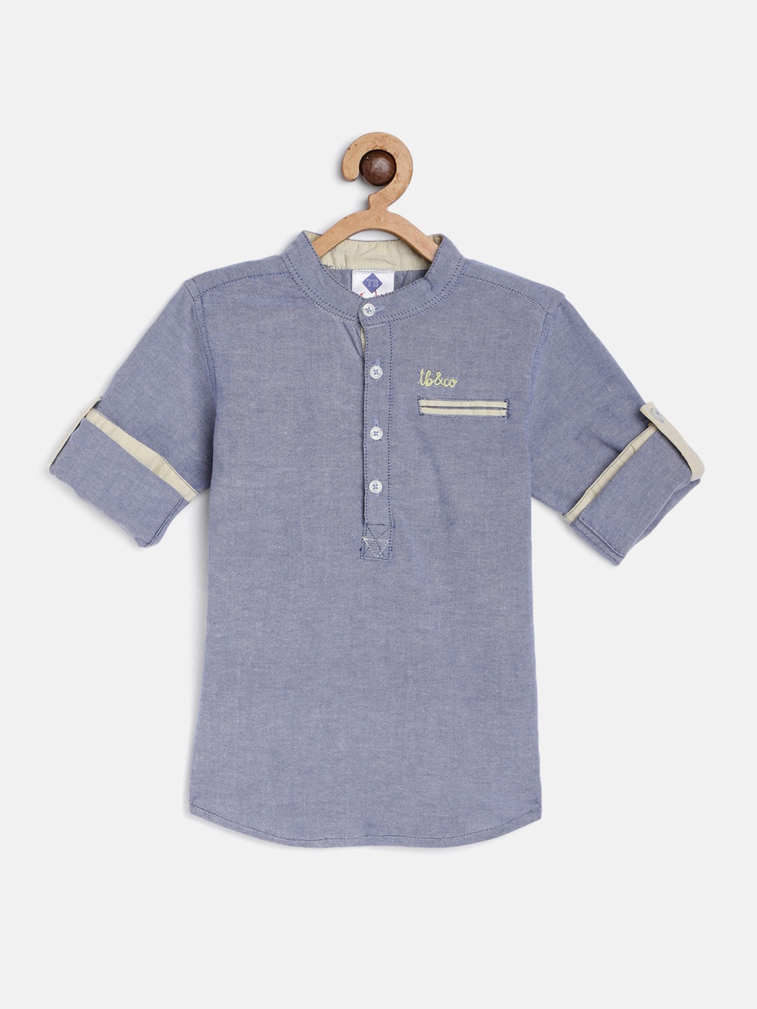 

TONYBOY Boys Blue Opaque Casual Shirt