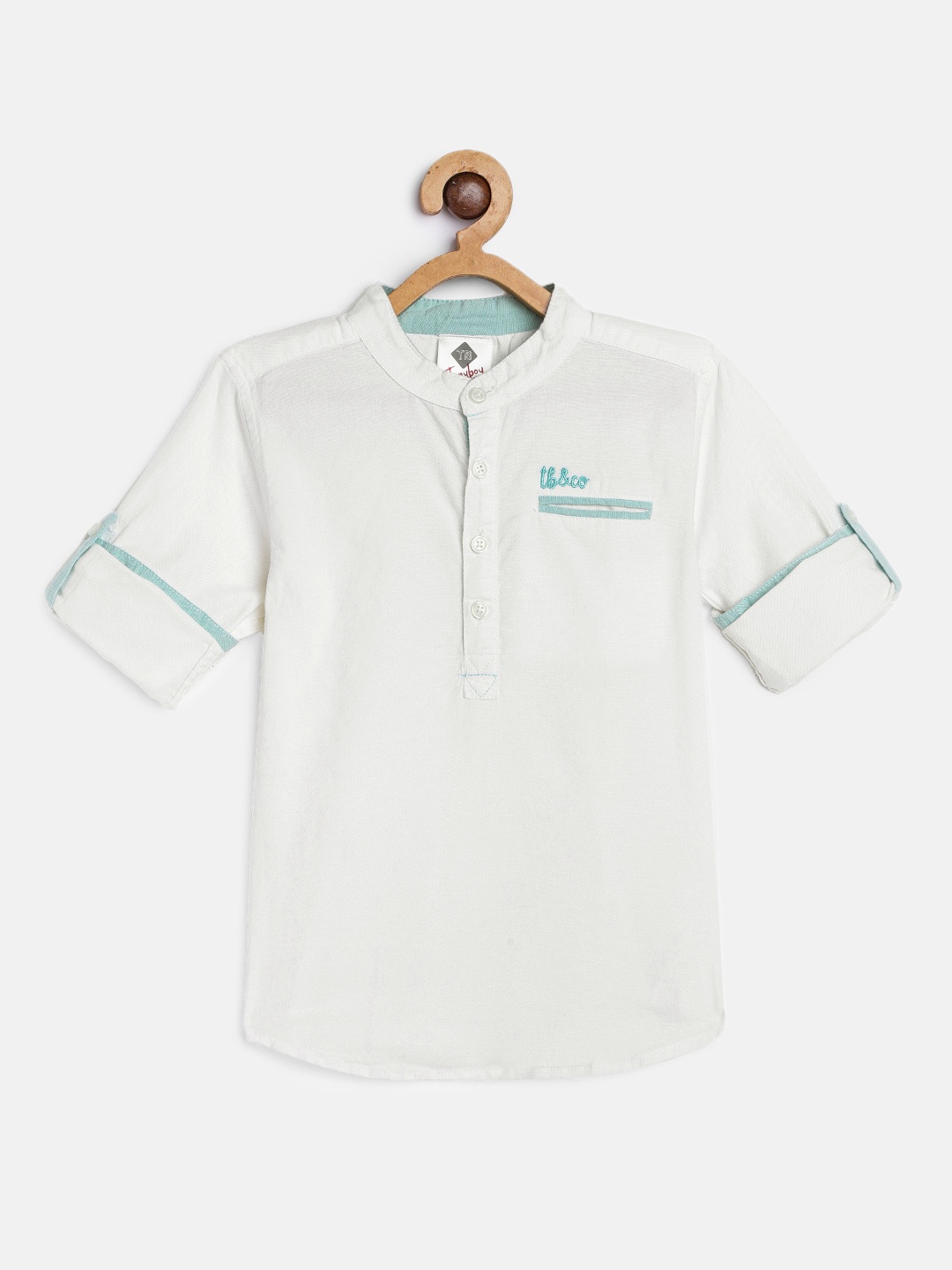 

TONYBOY Boys White Opaque Casual Shirt