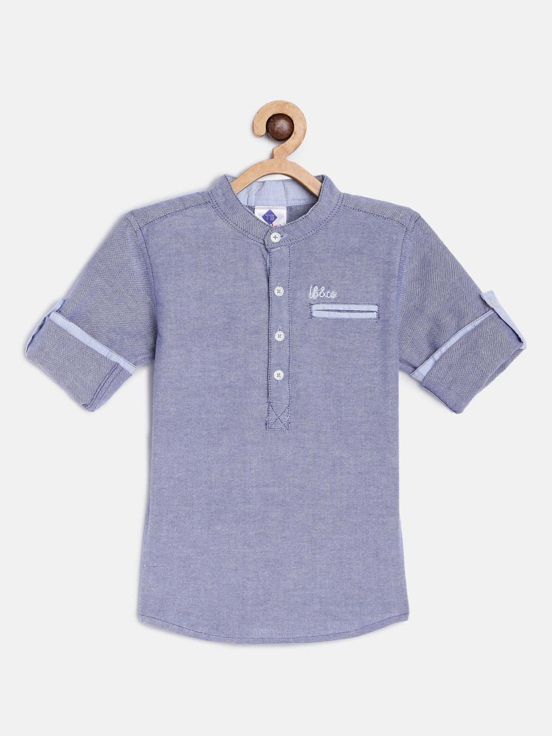 

TONYBOY Boys Blue Pure Cotton Casual Shirt