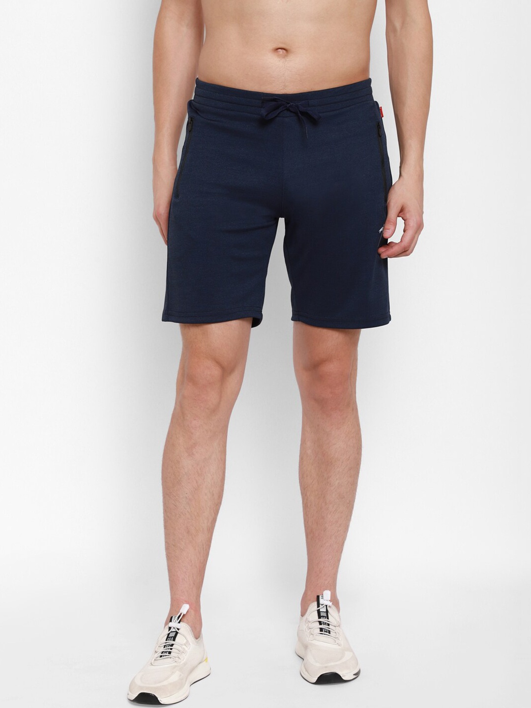 

SAPPER Men Navy Blue Slim Fit Mid-Rise Sports Shorts