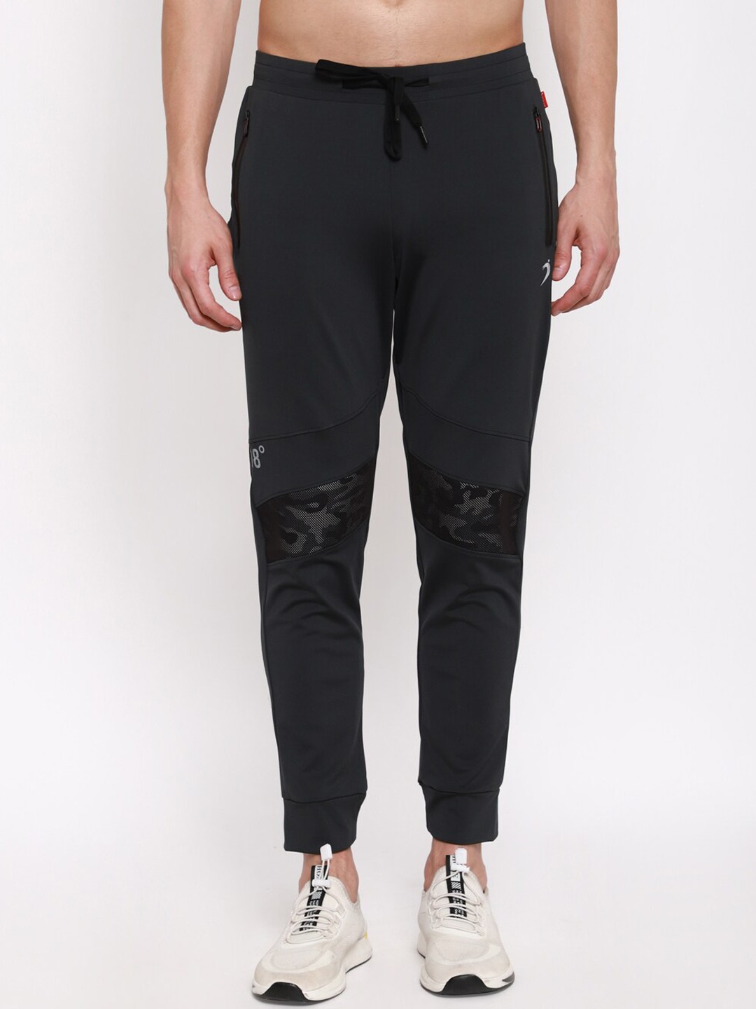

SAPPER Men Charcoal Grey Solid Slim-Fit Joggers