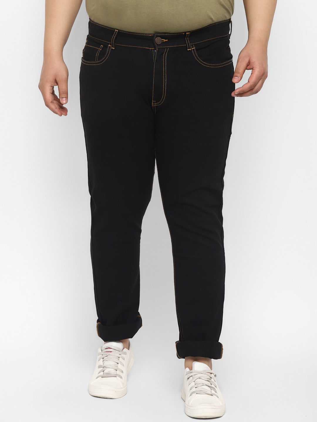 

Urbano Plus Men Black Solid Stretchable Jeans