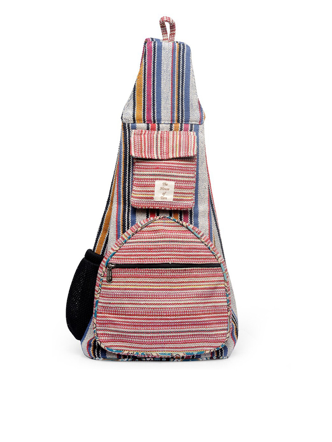 

The House of Tara Unisex Multicoloured Handloom Backpack, Multi