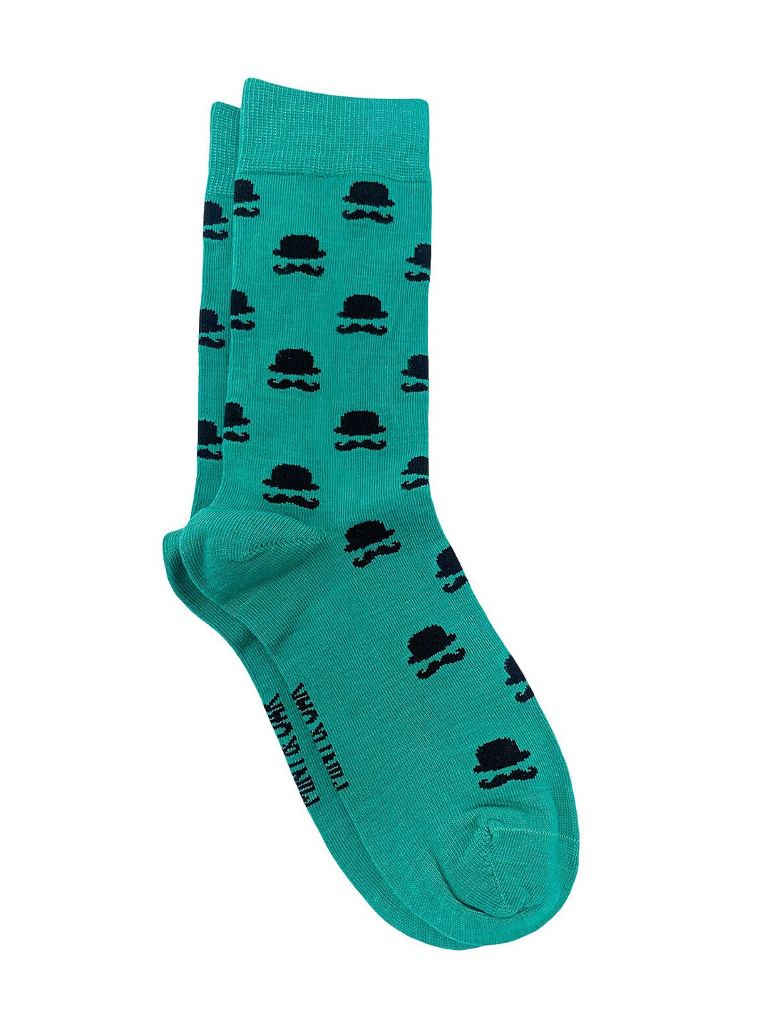 

Mint & Oak Men Sea-Green & Black Patterned Anti-Bacterial Calf-Length Socks