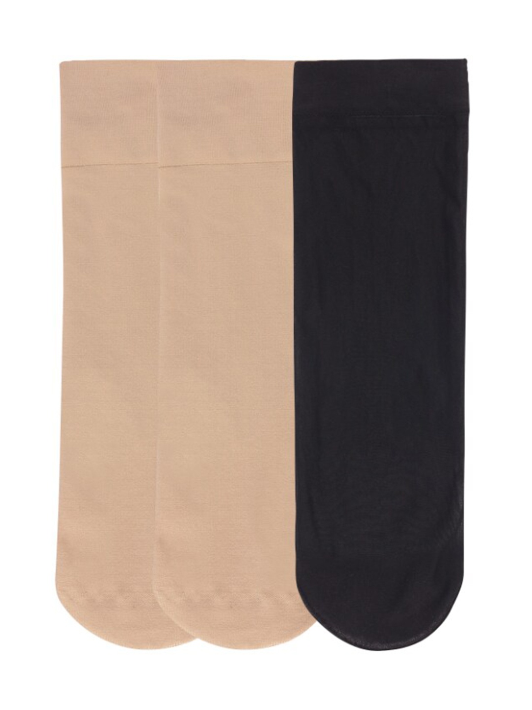 

N2S NEXT2SKIN Women Pack Of 3 Assorted Ankle-Length Socks