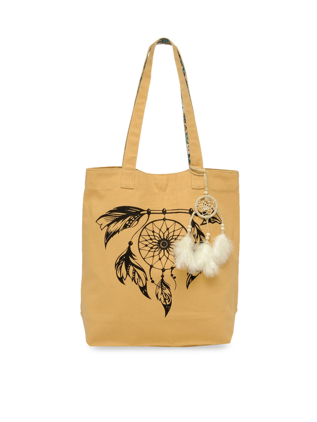 

The House of Tara Beige & Black Printed Tote Bag