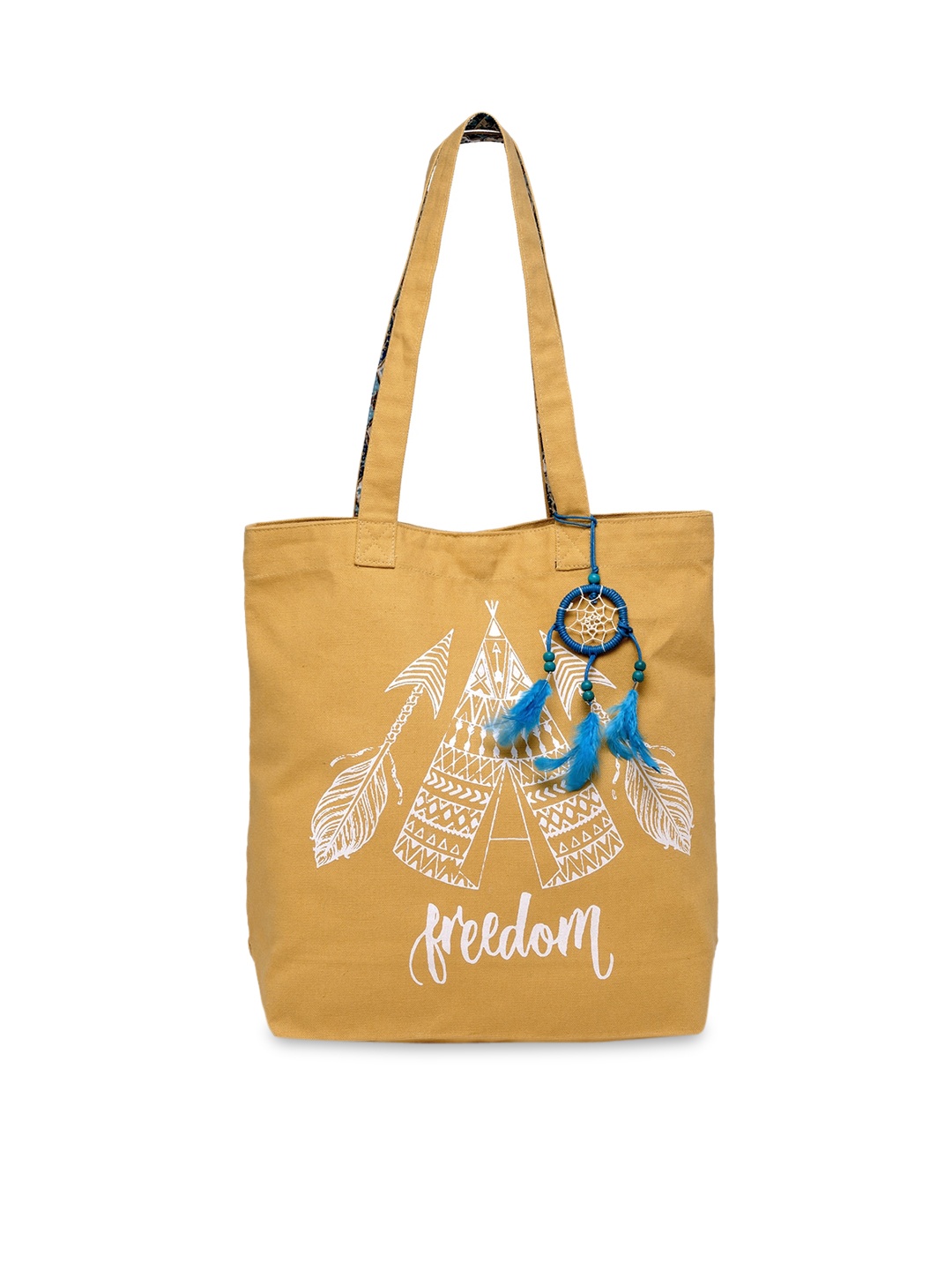

The House of Tara Beige & White Printed Tote Bag