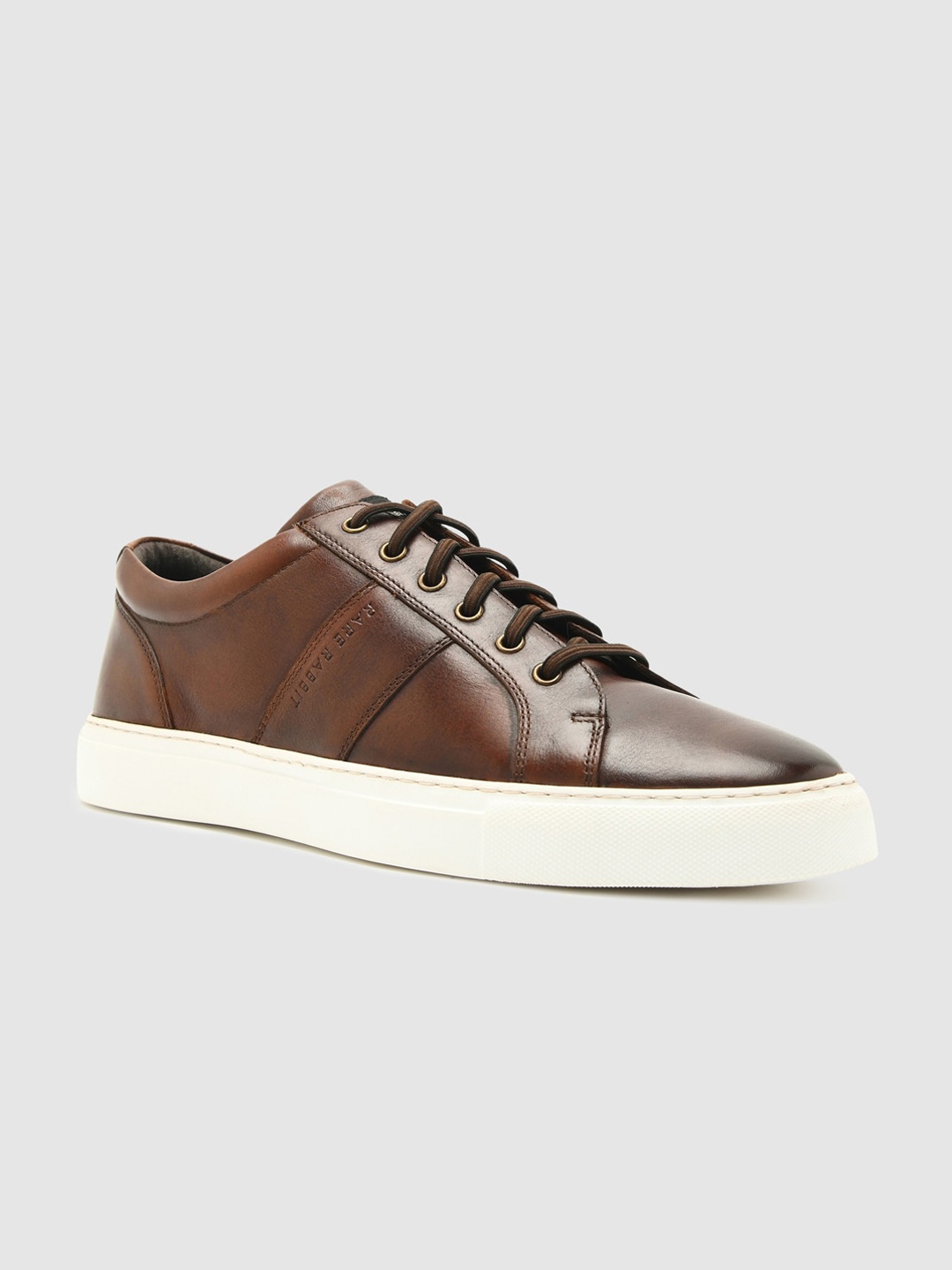 

RARE RABBIT Men Brown Leather Sneakers