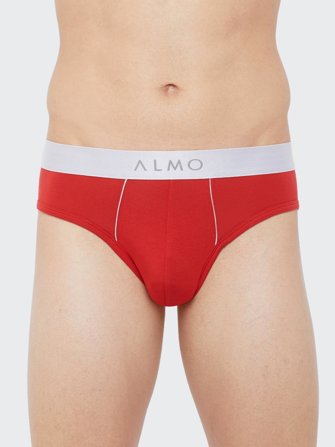 

Almo Wear Men Red Solid Dario Classic Basic Briefs