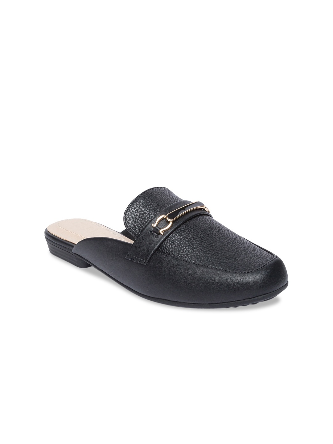 

CERIZ Women Black Textured Mules