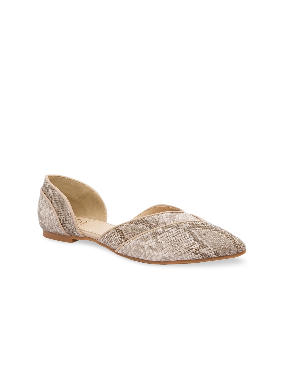 

CERIZ Women Beige Textured Mojaris