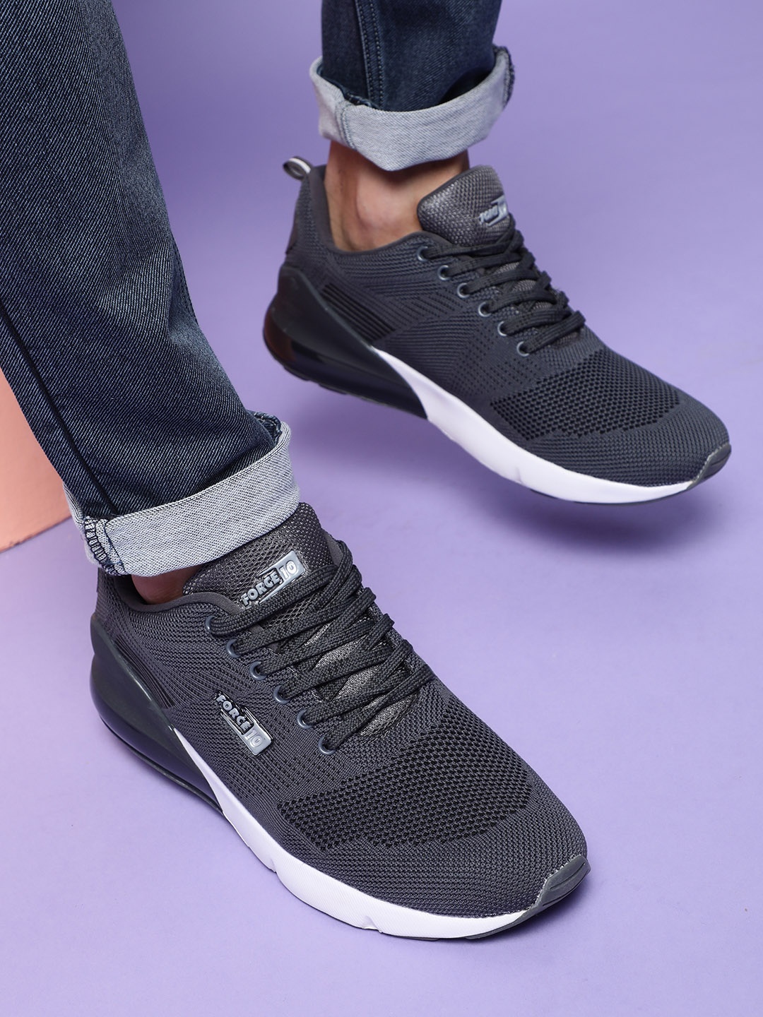 

Liberty Men Grey Running Non-Marking Shoes