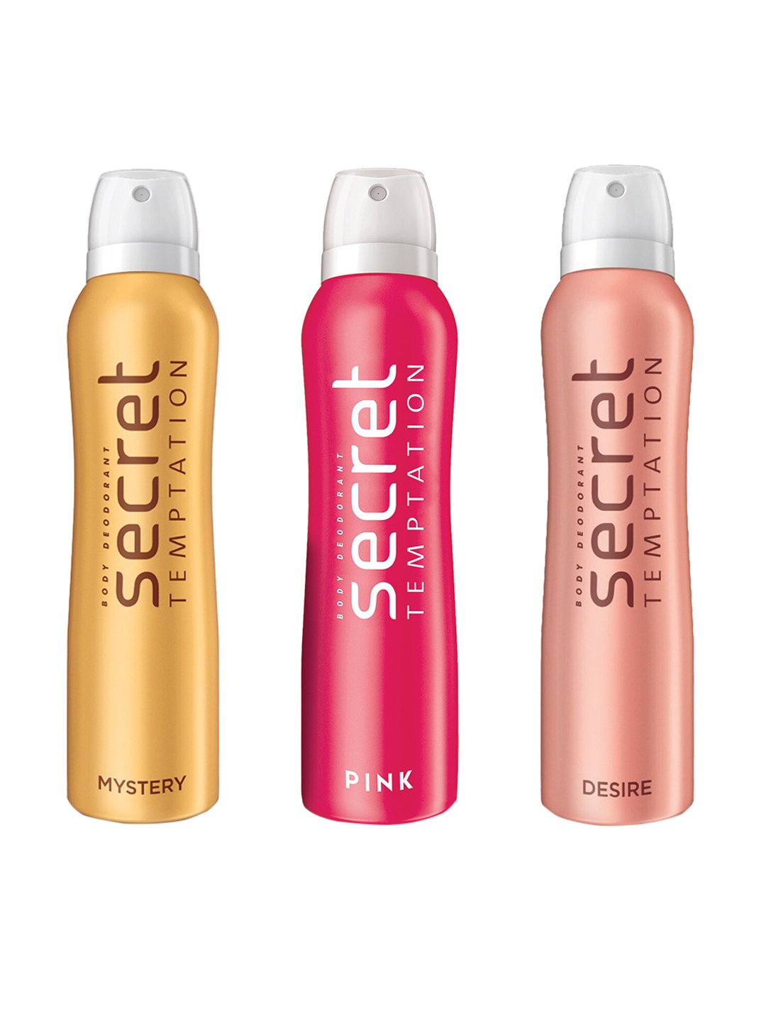 

Secret Temptation Set of 3 Deodorant - Mystery, Desire and Pink, Multi
