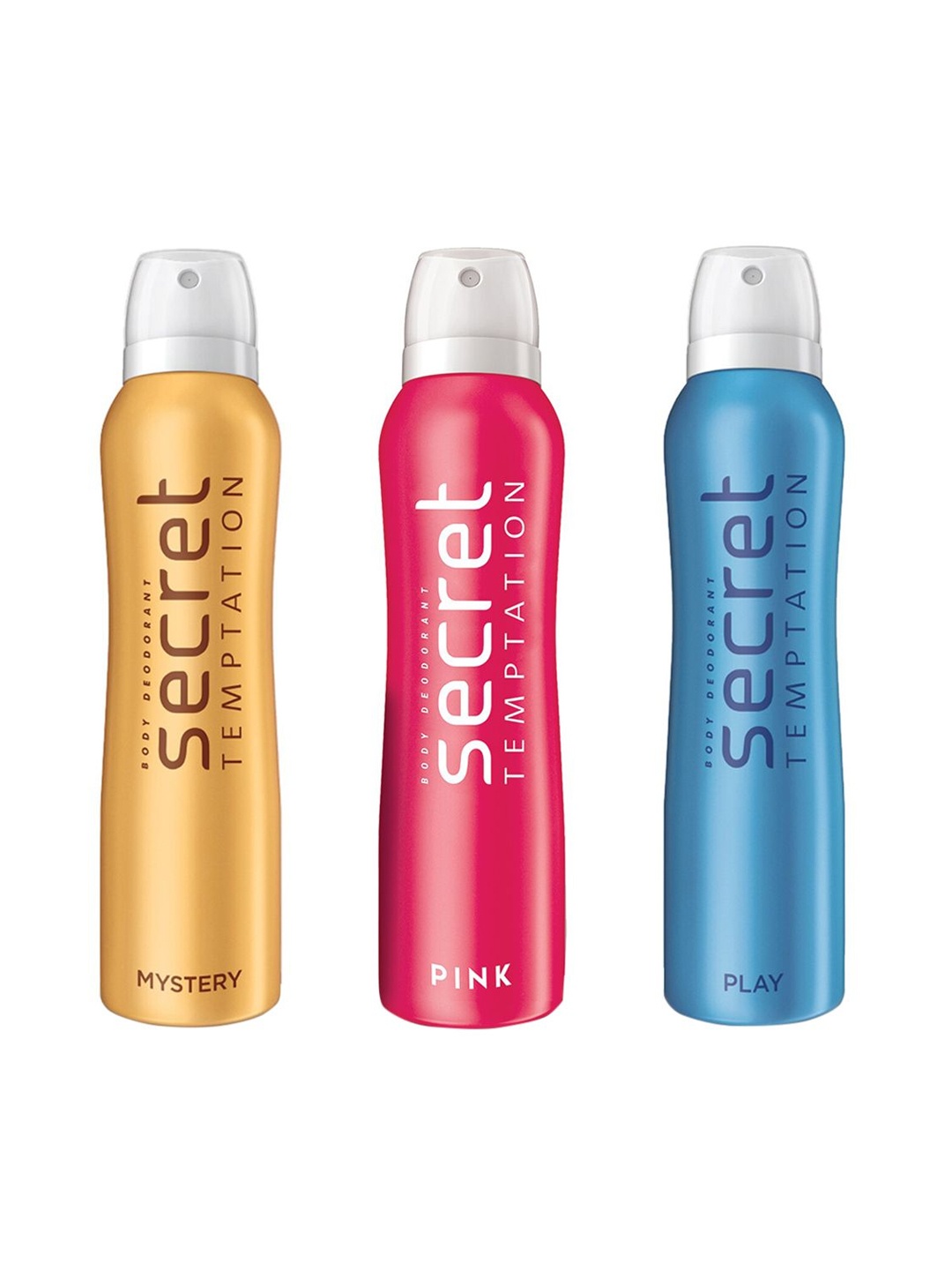 

Secret Temptation Women Set of 3 Deodorant - Mystery, Play & Pink, Multi