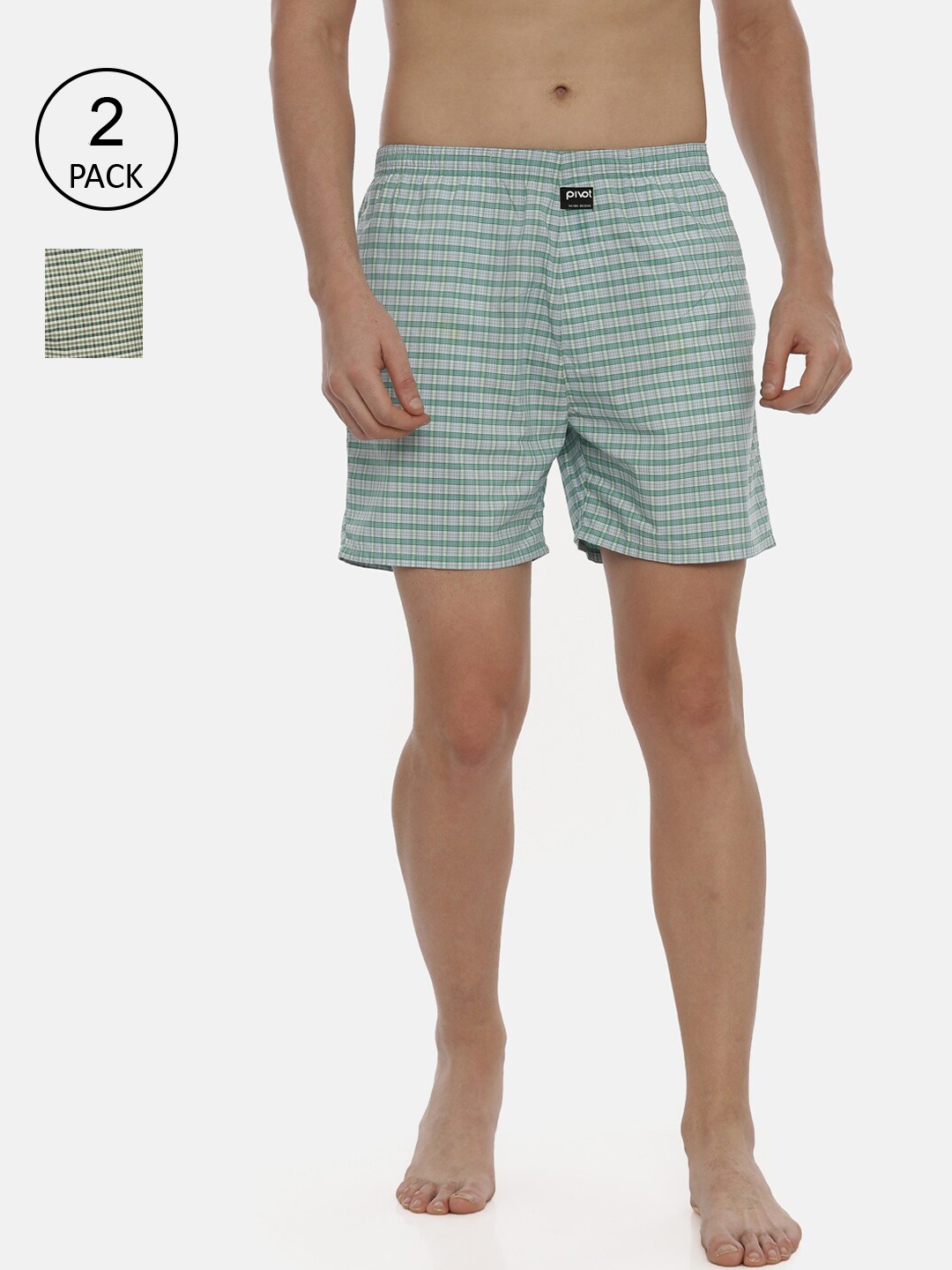 

pivot Men Pack Of 2 Assorted Pure Cotton Boxers-AW20PQF-073