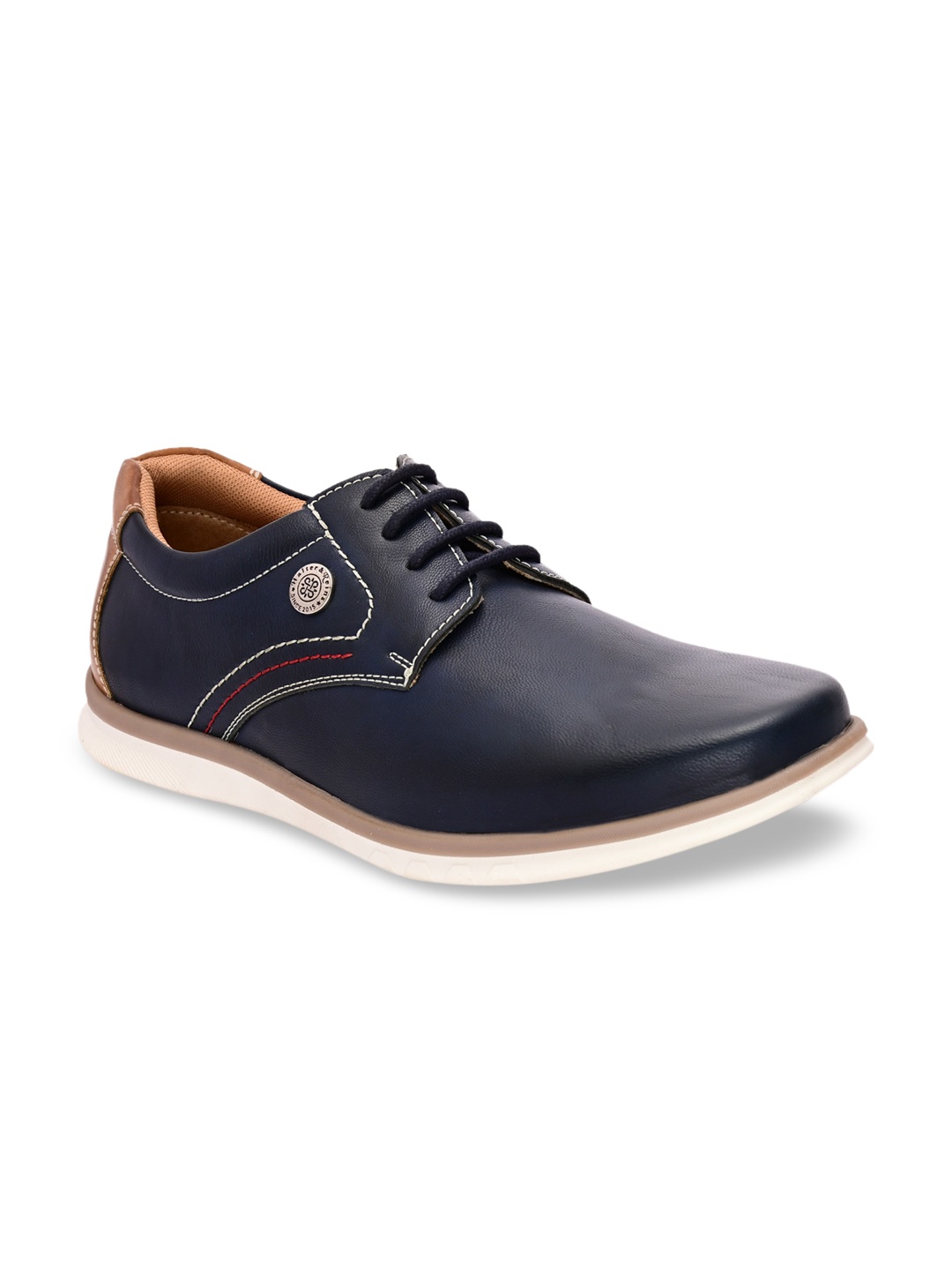 

San Frissco Men Blue Leather Derbys