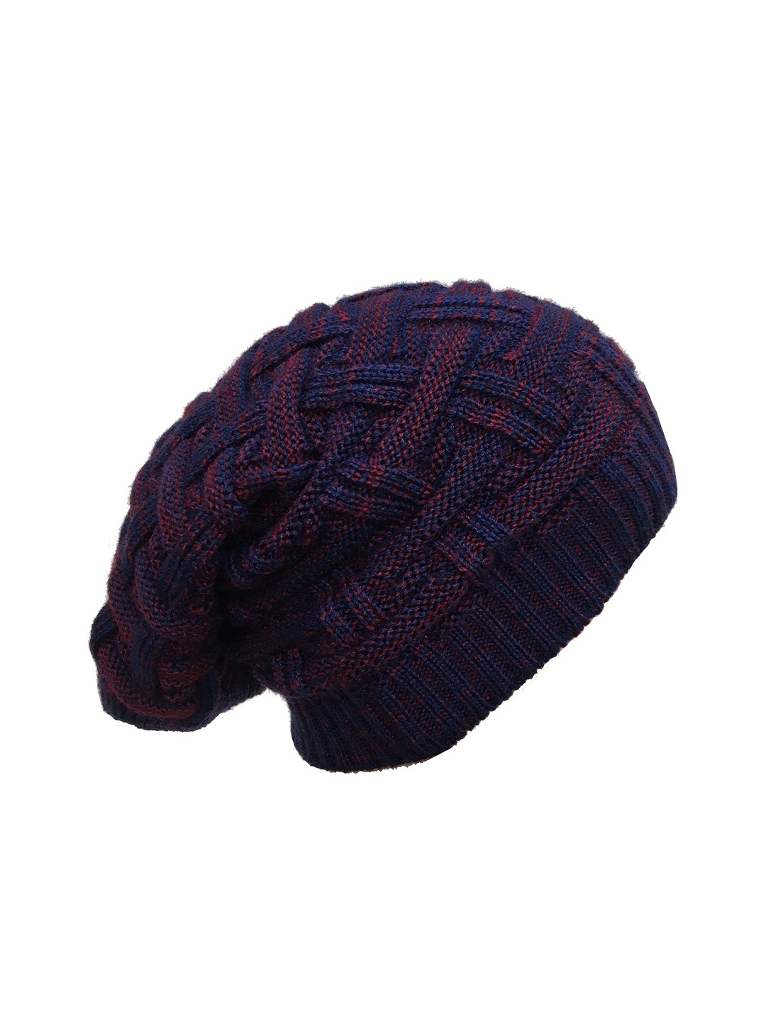 

Gajraj Unisex Purple & Maroon Beanie