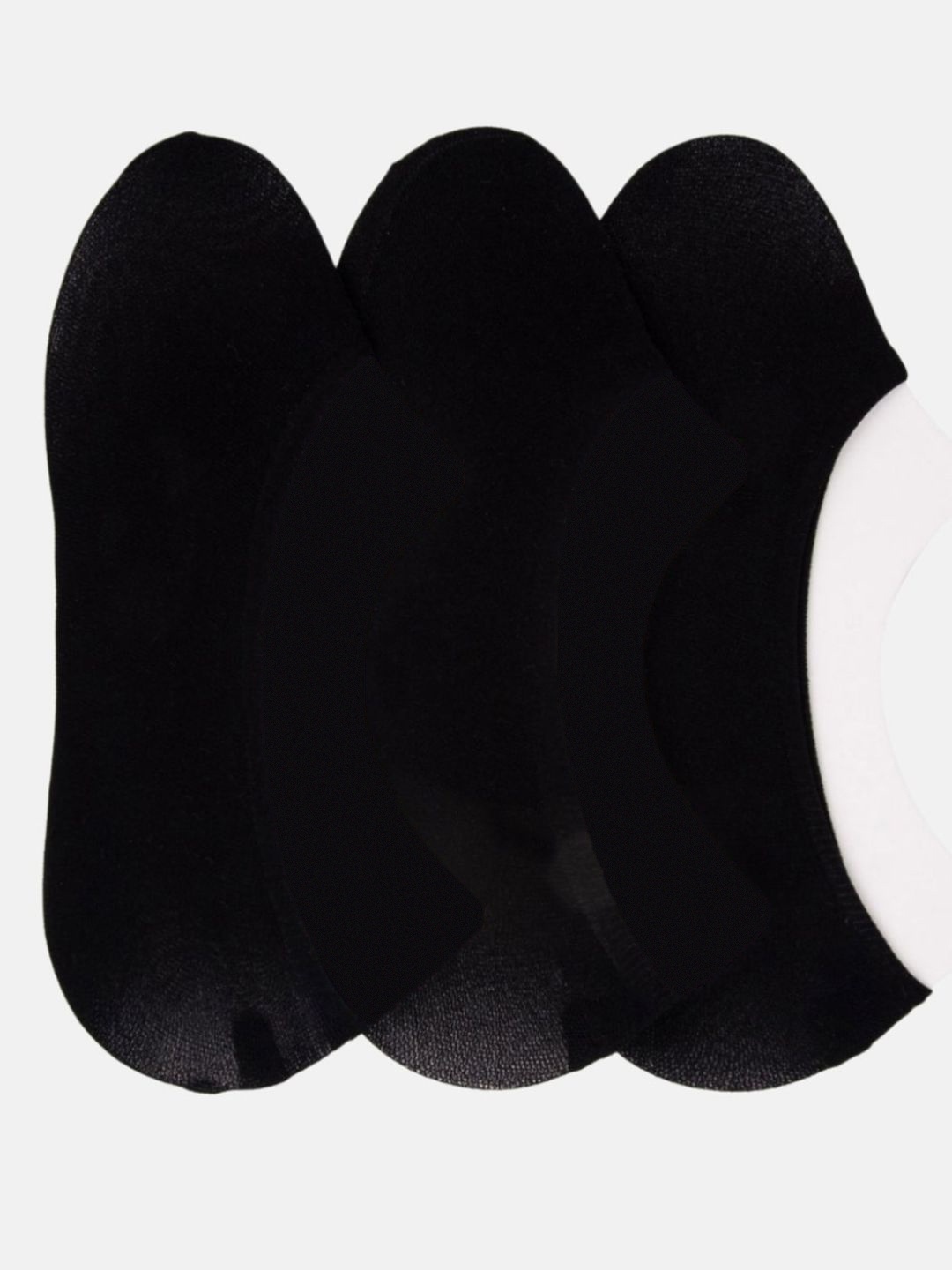 

N2S NEXT2SKIN Women Pack Of 3 Black Sheer Transparent Shoe Liners