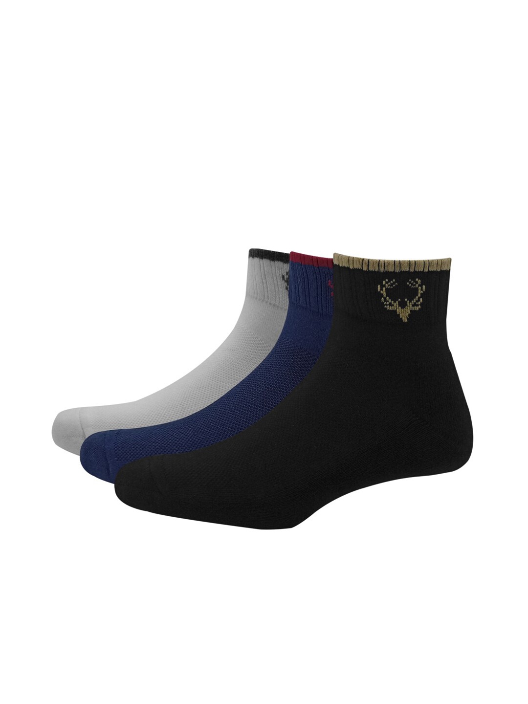 

Allen Solly Men Pack Of 3 Solid Above Ankle-Length Socks, Black