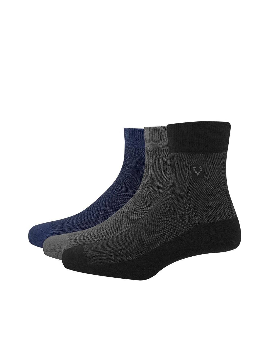 

Allen Solly Men Pack Of 3 Solid Above Ankle-Length Socks, Black