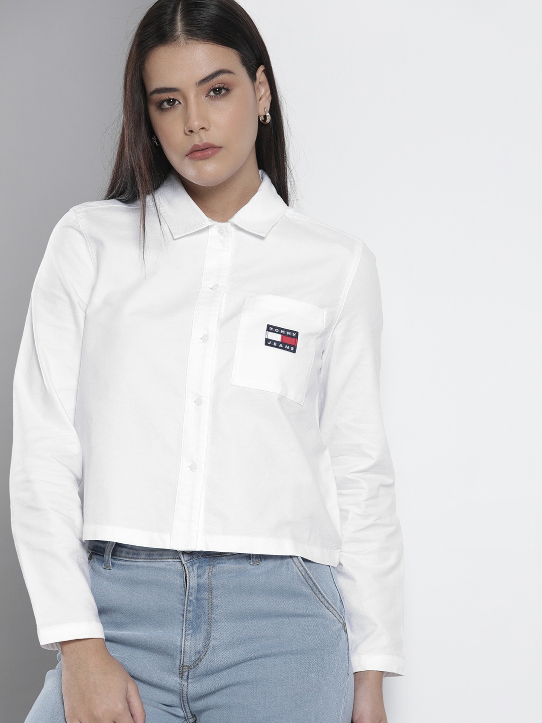

Tommy Hilfiger Women White Boxy Casual Shirt