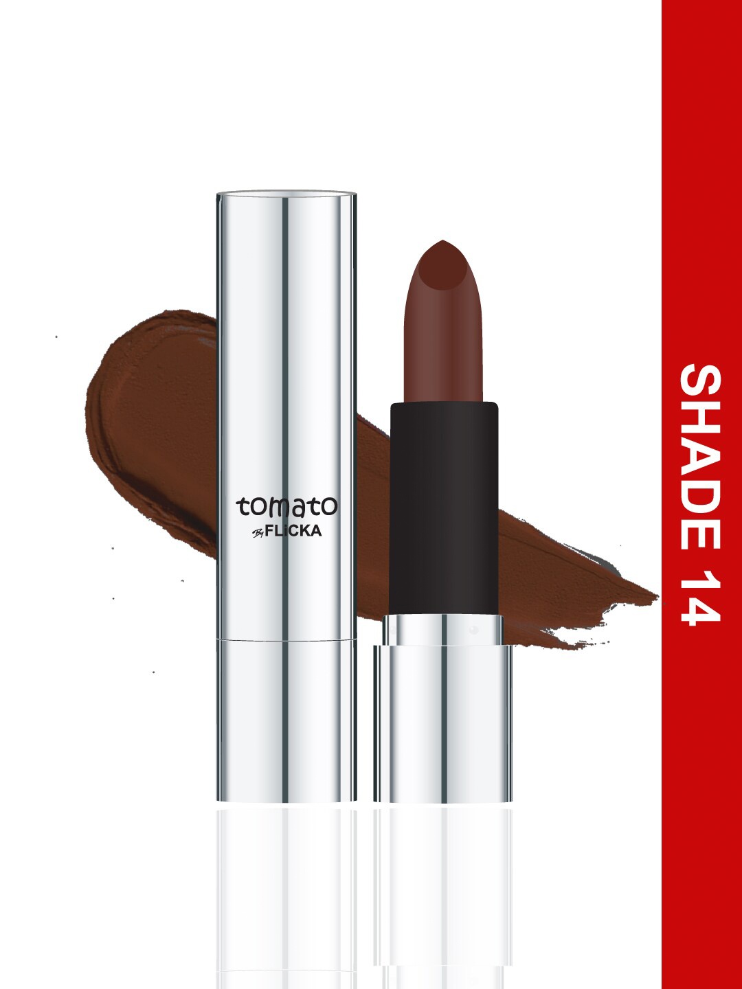 

Tomato By FLiCKA Matte Lipstick - 14, Maroon