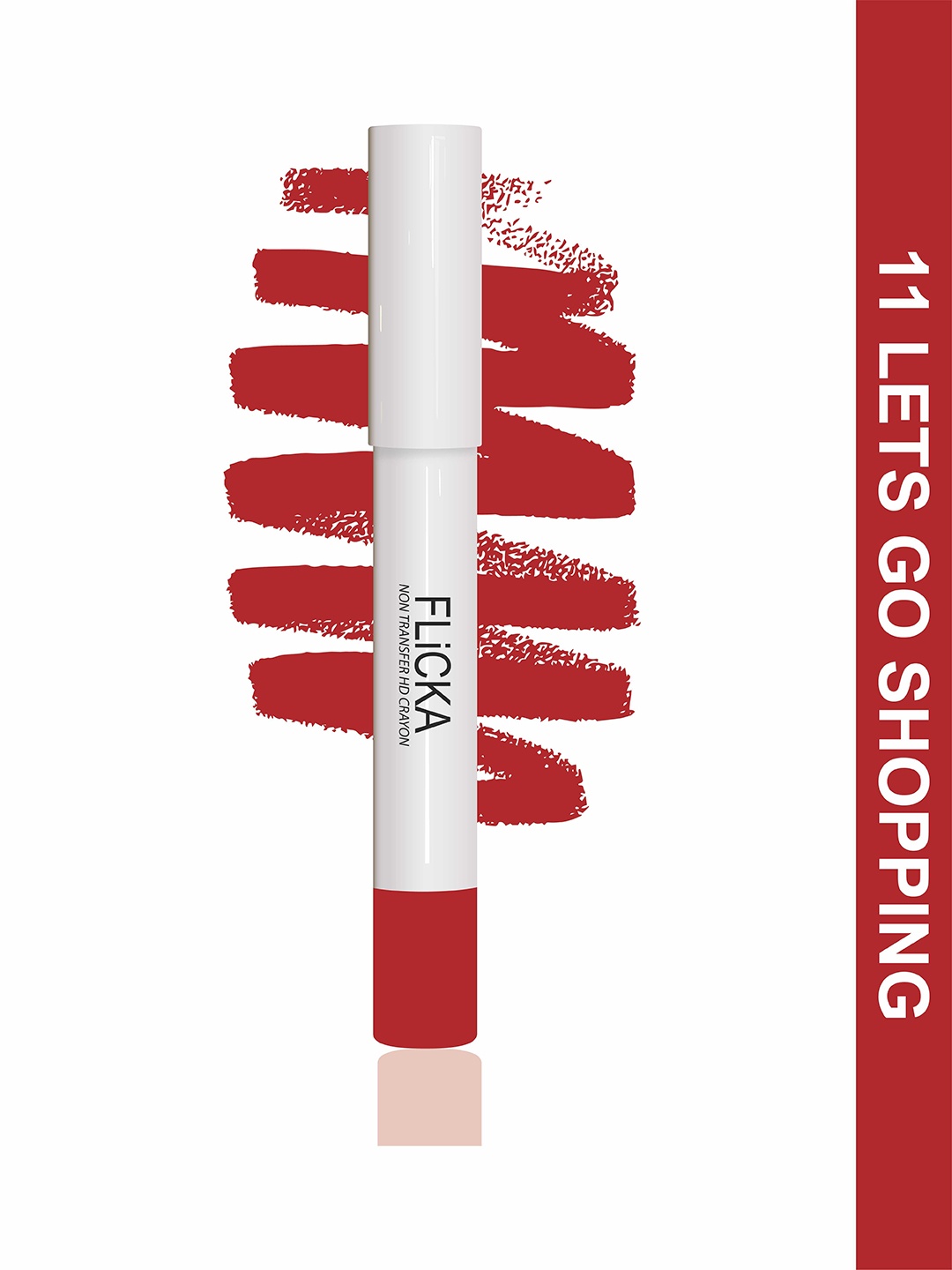 

FLiCKA Lasting Lipsence Matte Lip Crayon - Let's Go Shopping 11, Red