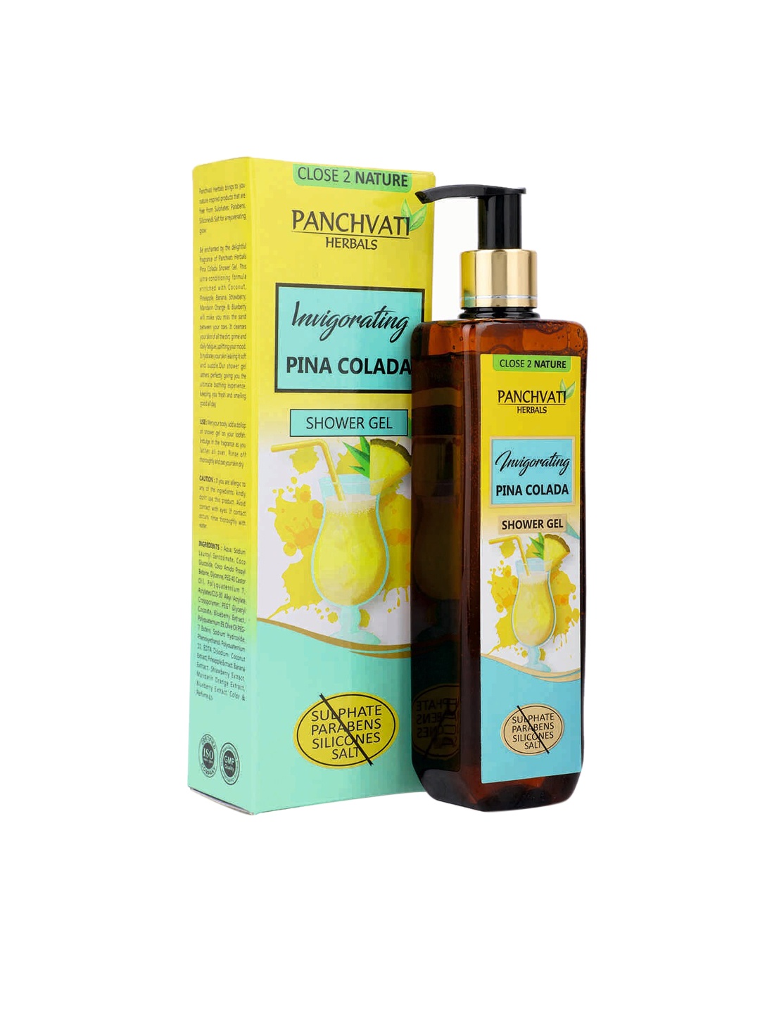

PANCHVATI HERBALS Unisex Pina Colada Shower Gel 300 ml, Yellow